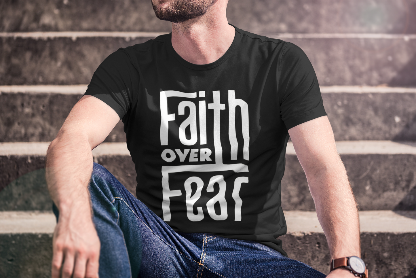 Faith Over Fear - Christian T-Shirt Style 2W