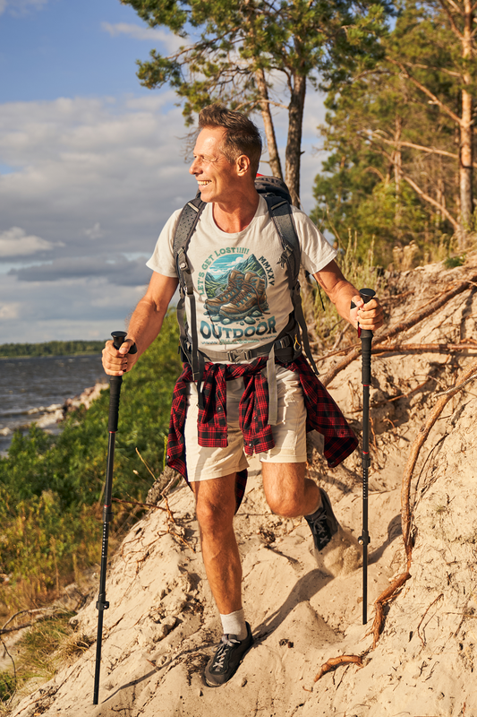 Let’s Get Lost Shirt – Outdoor Hiking Boots Tee for Nature Enthusiasts