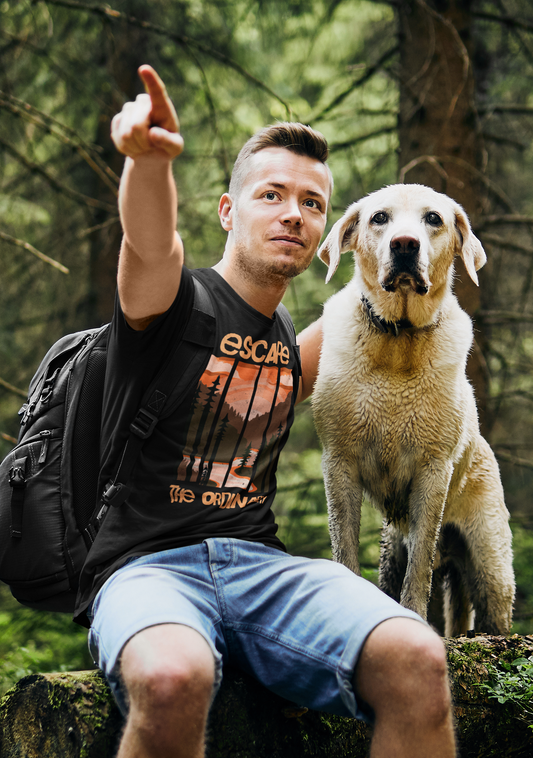 Escape the Ordinary Shirt – Retro Sunset Trail Tee for Outdoor Explorers
