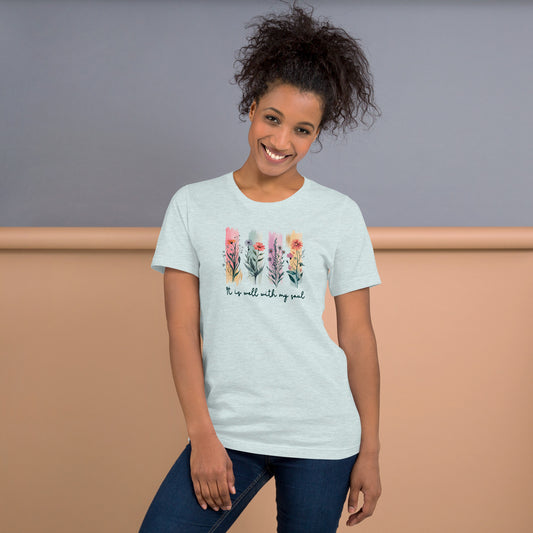 It Is Well With My Soul Women’s Christian T-Shirt – Faith-Inspired Floral Graphic Tee
